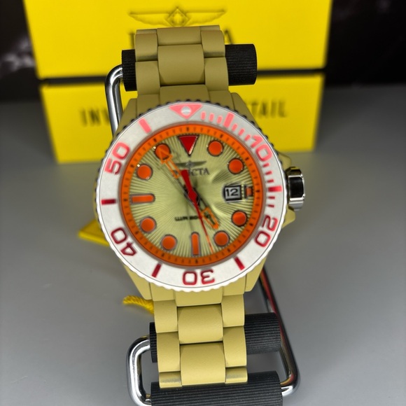 Invicta Grand Diver Playa Men's Watch - 46mm, Aqua Plating, Khaki (49480) - Picture 2 of 8